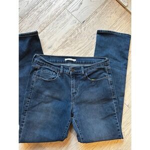 Levis 505 Straight Leg Jeans Womens 8 Medium Wash Denim Mid Rise Classic Blue